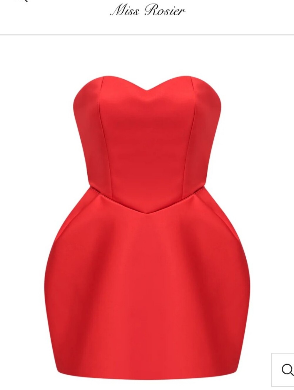 Miss Rosier Nwt  Laure Red Heart Off-shoulder Mini Dress Size Medium